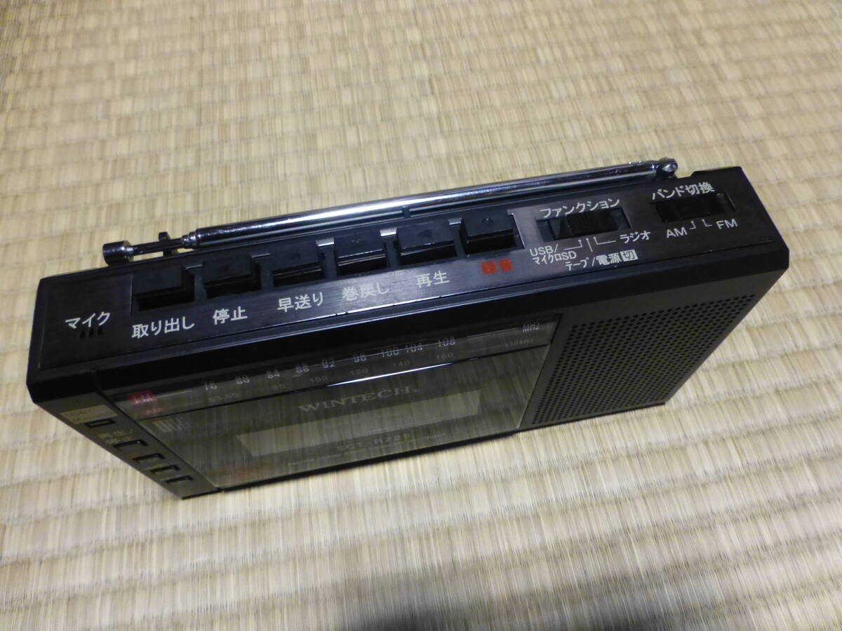 中古　WINTECH　カセットテープ　ラジオ　マイクロSD　USB　SCT-R225_画像7