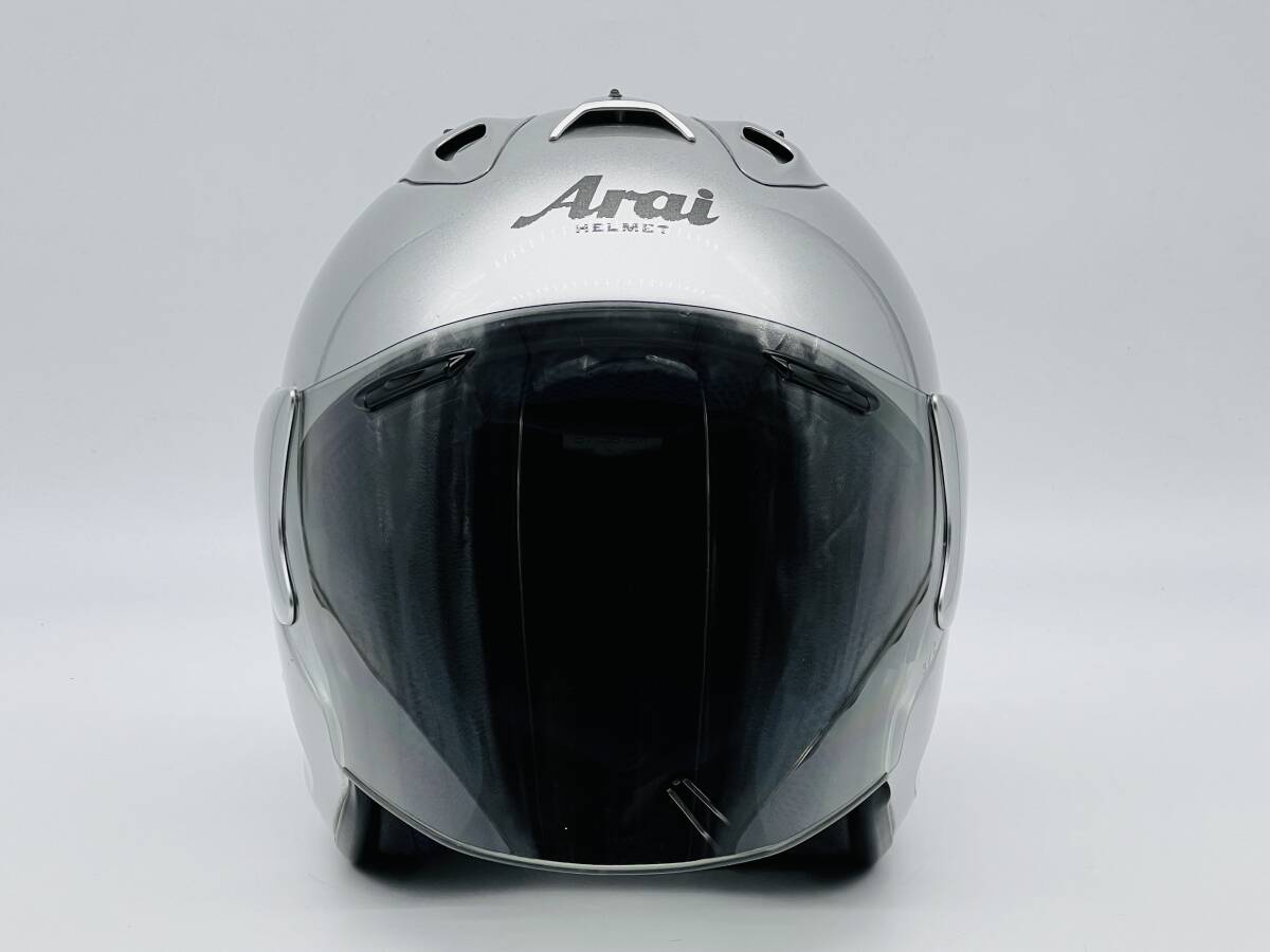 Arai アライ SZ-RamⅢ ALUMINA SILVER アルミナシルバー SZ-Ram3 ジェットヘルメット Mサイズ_画像3