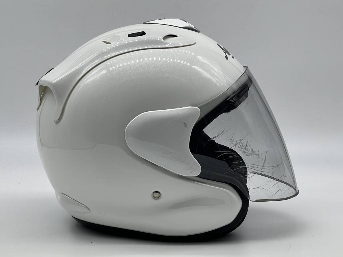 Arai アライ MZ GLASS WHITE グラスホワイト ジェットヘルメット XLサイズ_画像8