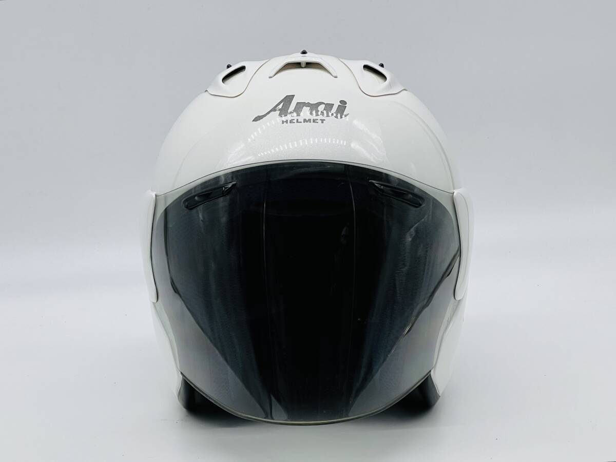 Arai アライ SZ-RamⅢ GLASS WHITE グラスホワイト SZ-Ram3 ジェットヘルメット Lサイズ_画像3