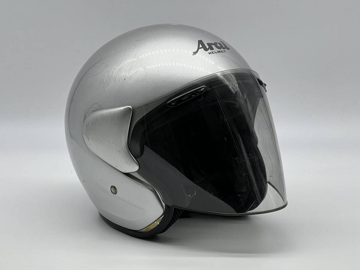  Arai アライ SZ-αⅡ シルバー SZ-アルファ2 SZ-α2 SILVER ジェットヘルメット Mサイズ _画像2