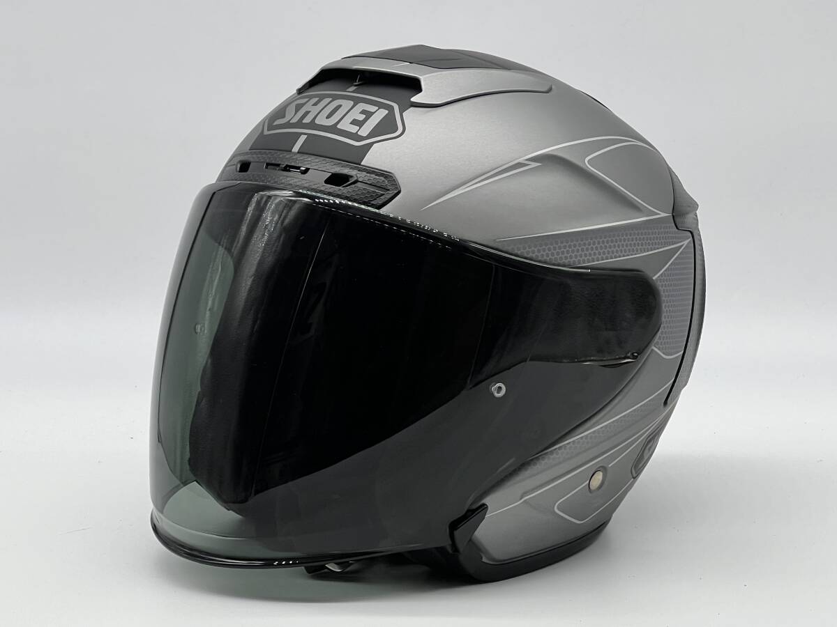 SHOEI ショウエイ J-FORCE IV MODERNO ジェイ-フォース フォー モデルノ J-FORCE4 GREY/BLACK ジェットヘルメット Sサイズ_画像4