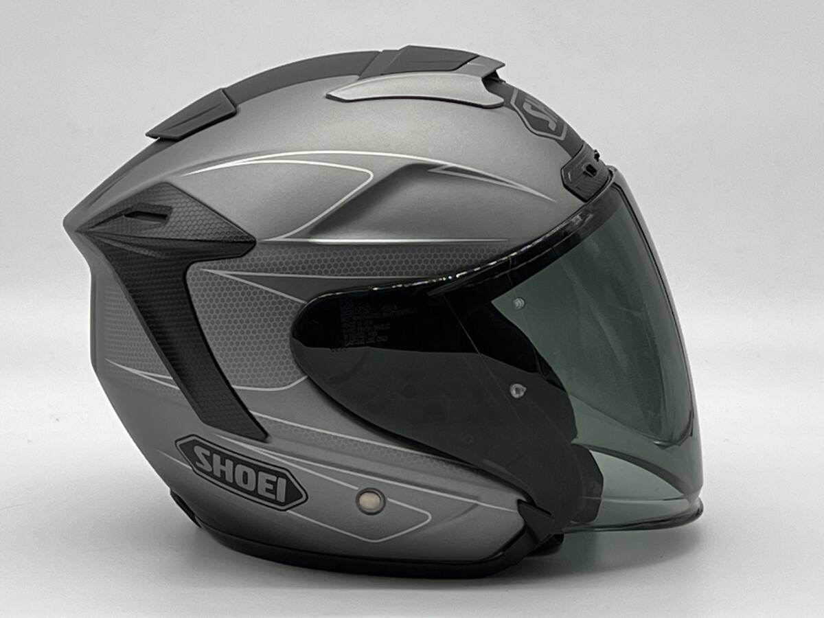 SHOEI ショウエイ J-FORCE IV MODERNO ジェイ-フォース フォー モデルノ J-FORCE4 GREY/BLACK ジェットヘルメット Sサイズ_画像8