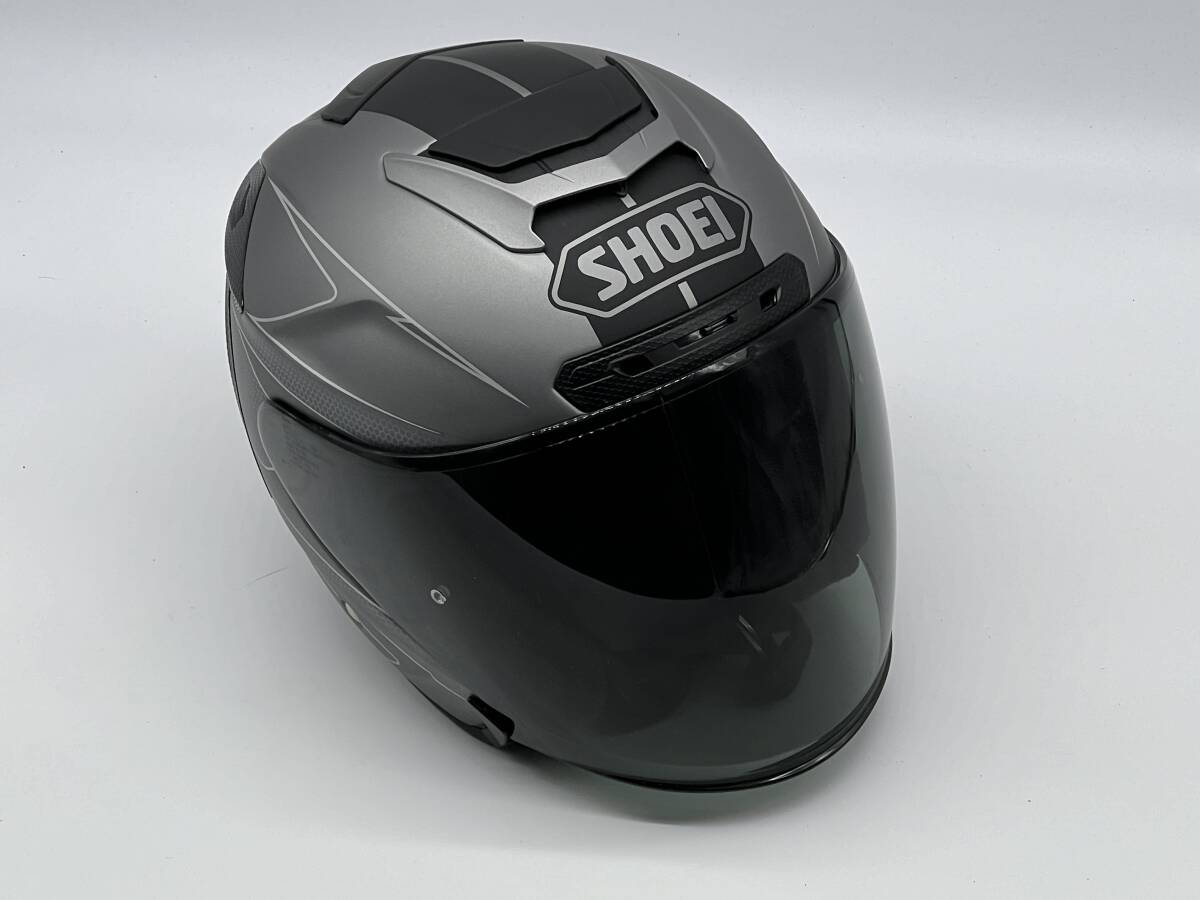 SHOEI ショウエイ J-FORCE IV MODERNO ジェイ-フォース フォー モデルノ J-FORCE4 GREY/BLACK ジェットヘルメット Sサイズ_画像1