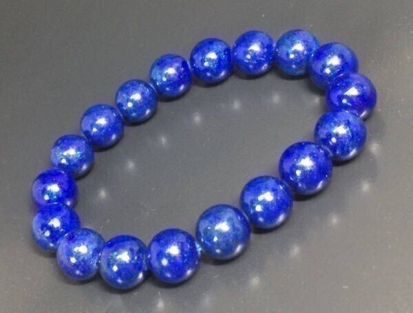 【Premio Fortuna】ラピスラズリ8ミリブレスレット　高貴の青　使いやすい8ミリ珠 内径約16.5センチ弱 506131■■_(写真は10ミリ18粒です)