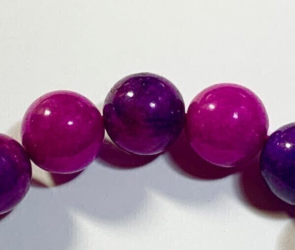 【Premio Fortuna】紫瑪瑙ブレスレット　10ミリ珠 希少な紫瑪瑙を使用。約17センチ　307114■■_画像5