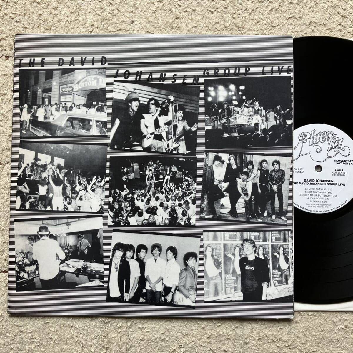 美盤◆PROMO ONLY 白ラベル◆New York Dolls のボーカリスト◆LP◆The David Johansen Group「Live」◆1978年 AS 519◆Pop Rock Blues Rock_画像1