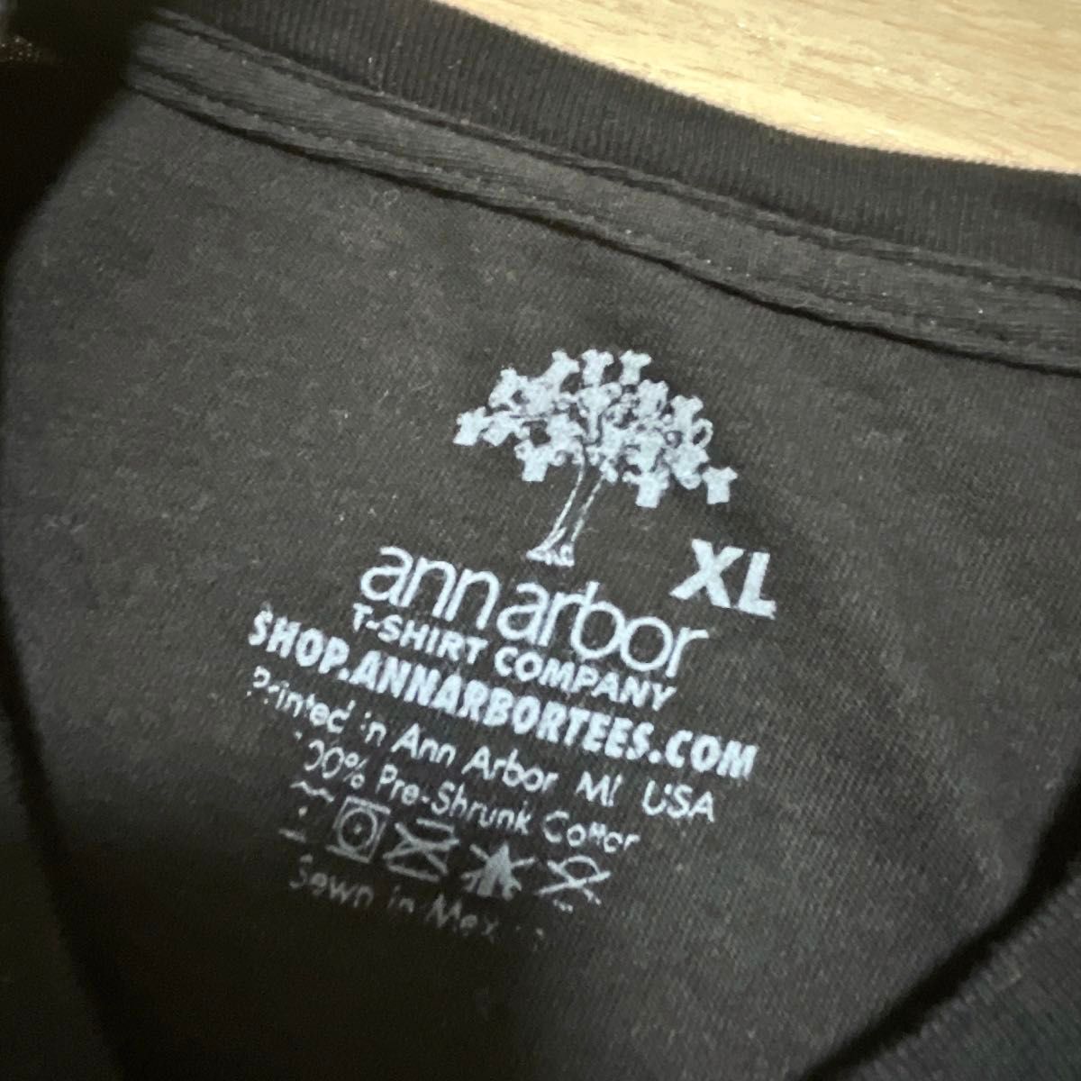 USA古着　メキシコ製　Tシャツ　XLサイズ　ブラック　黒　プリント　コットン