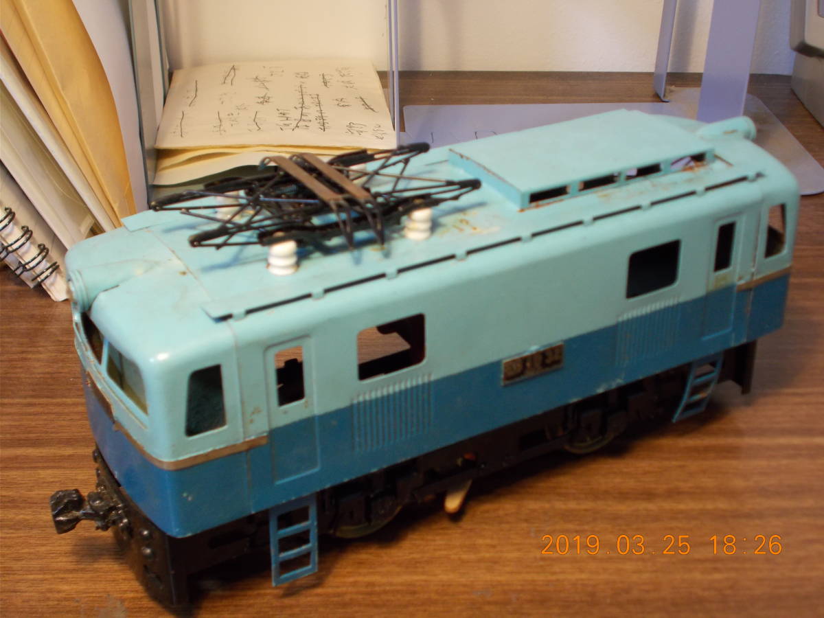 O gauge electric locomotive Showa era 34 year operation goods 