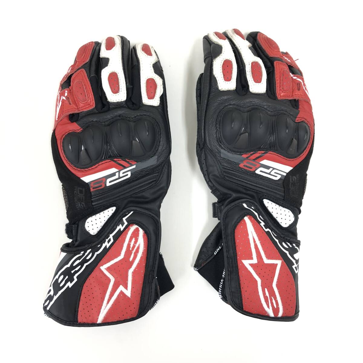 【美品】 alpinestars　アルパインスターズ　SP-8 V3 AIR GLOVE 　ブラック/ホワイト/レッド　Mサイズ_画像3