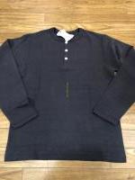 WAREHOUSE 5907 L/S HENLEY NECK TEE BLACK Mサイズ_画像1