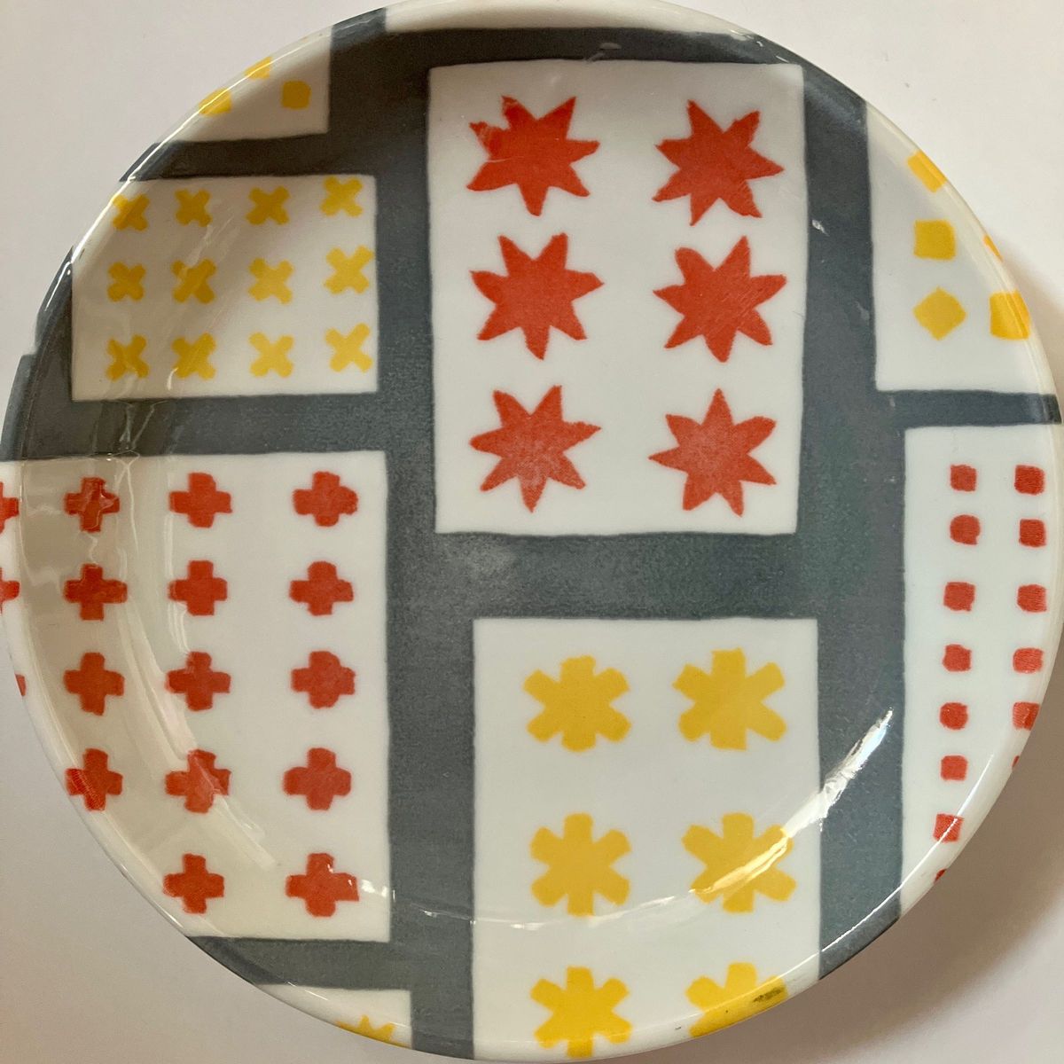 新品未使用 10枚セット SOU・SOU ソウソウ 陶器の皿 絵柄3種 3色 数字 水色 黄色 白色 ツヤがありキレイです
