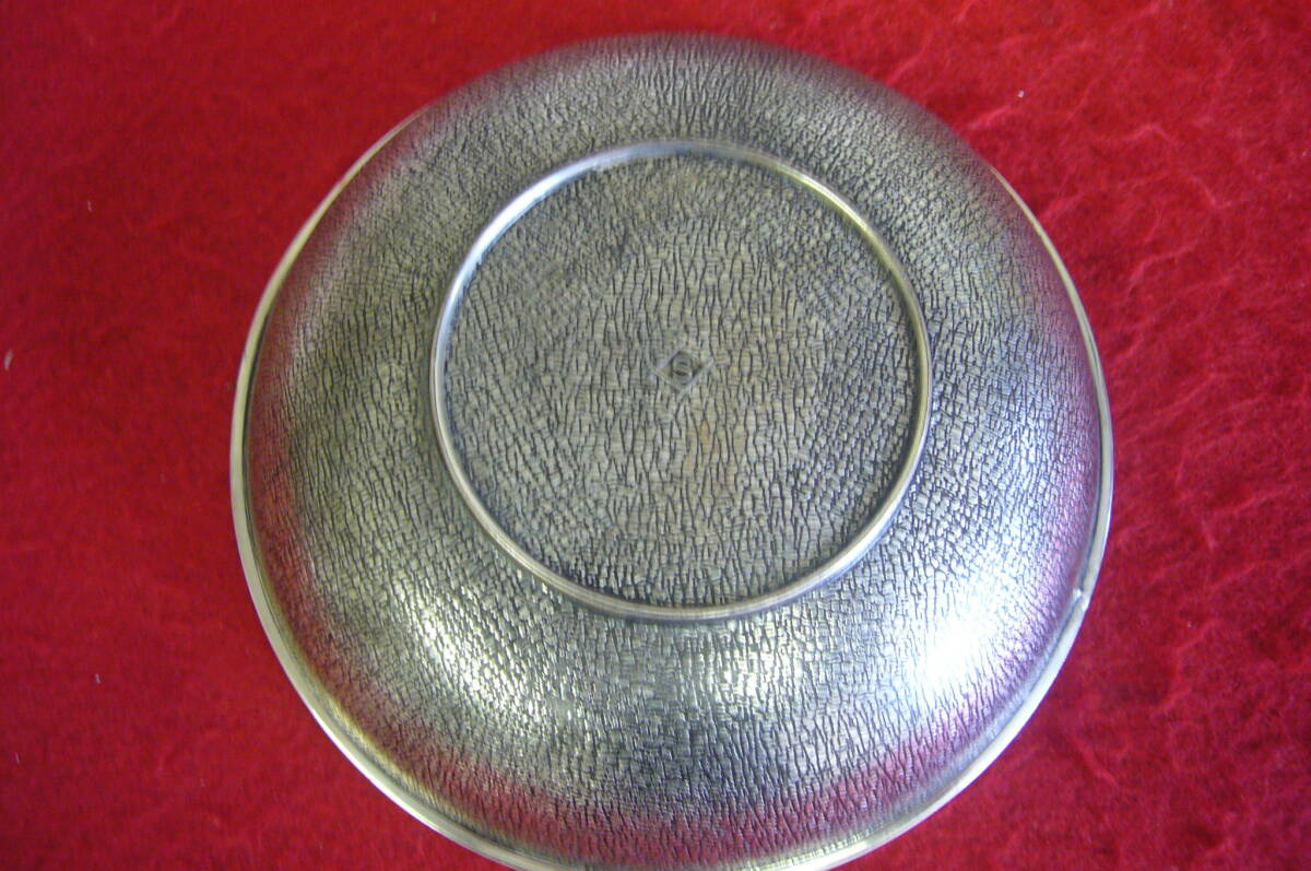 錫製？ 純銀？ S刻印 菓子鉢 皿 小鉢 直径 約17cm 高さ 約4cm 重さ 約380g _画像3