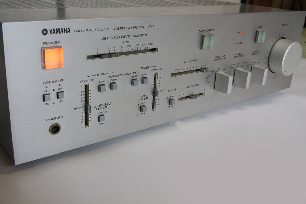 YAMAHA プリメインアンプ A-7 電源入ります が リレー解除されません ジャンク 送料無料 ヤマハ X電源 高出力 修理専用 部品取り専用