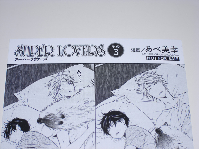 SUPER LOVERS スーパーラヴァーズ あべ美幸 非売品特典イラスト SUPER LOVERS スーパーラヴァーズ あべ美幸 非売品特典イラスト