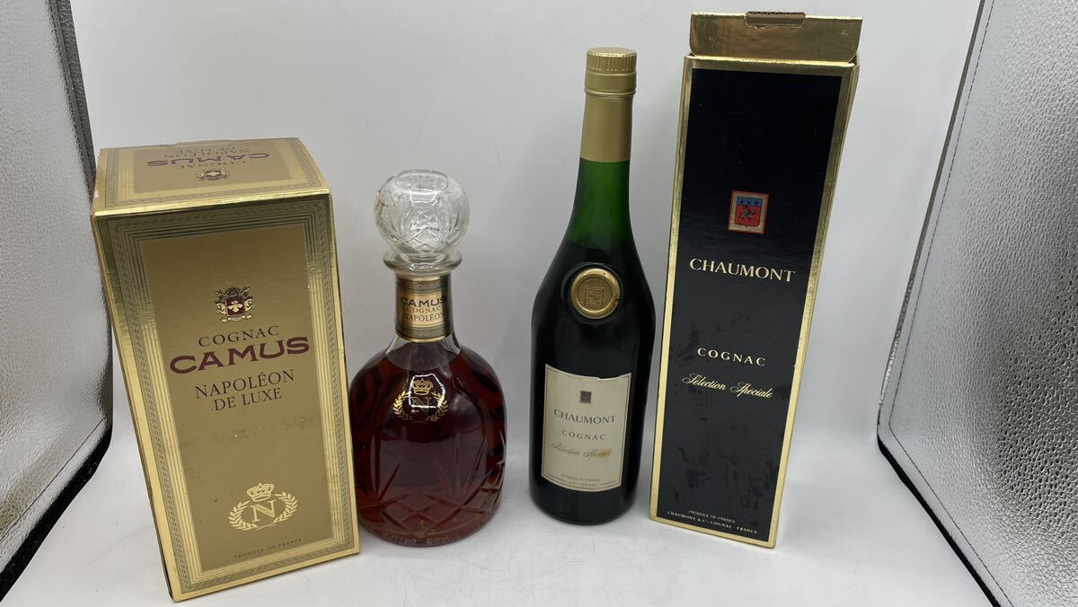 【未開封】★コニャック ブランデー 2点★ カミュ ナポレオン デラックス デキャンタ 700ml／ COGNAC CHAUMONT コニャック 700mlの画像1