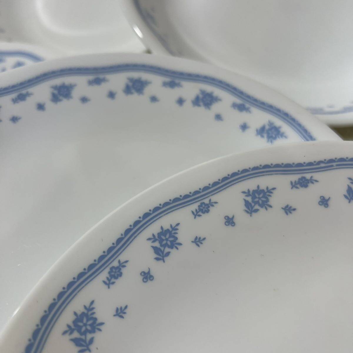 C761 CORELLE コレール プレート 洋食器 花柄 2種6点セット 平皿 深皿 各3枚 フラワープリントの画像4