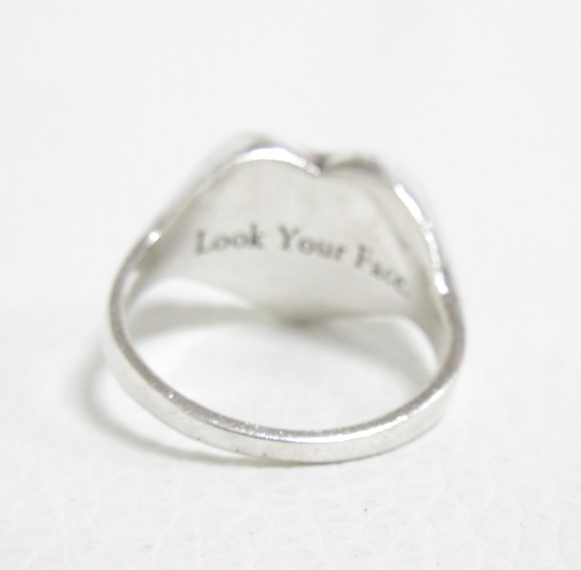 12621*[SALE]TATTOO STUDIO YAMADAta палец на ноге Studio yamada Heart Logo кольцо / кольцо [ примерно 13 номер ] серебряный б/у USED