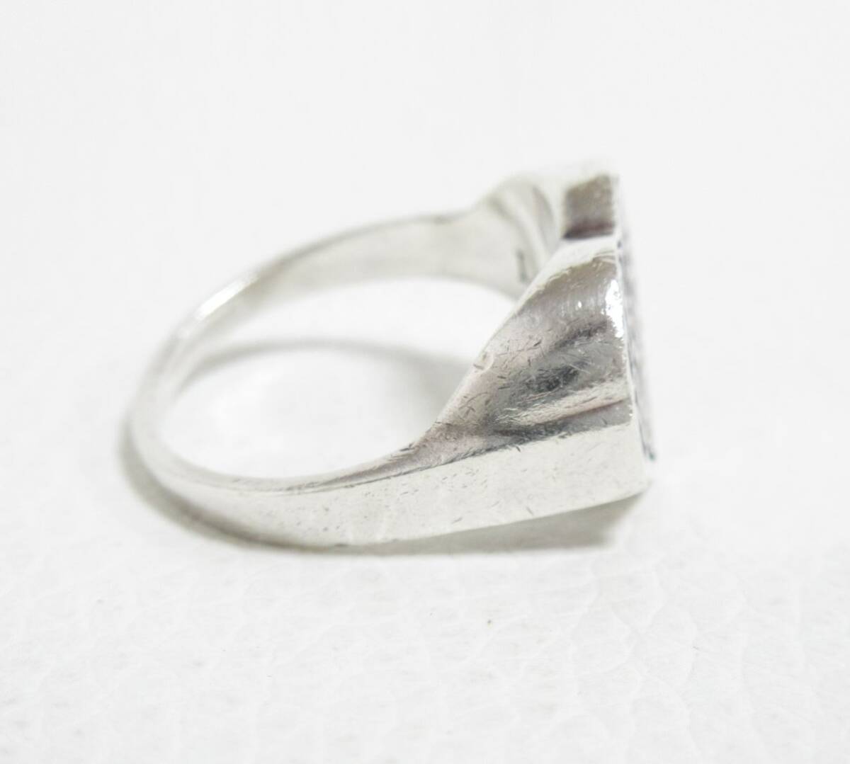 12621*[SALE]TATTOO STUDIO YAMADAta палец на ноге Studio yamada Heart Logo кольцо / кольцо [ примерно 13 номер ] серебряный б/у USED