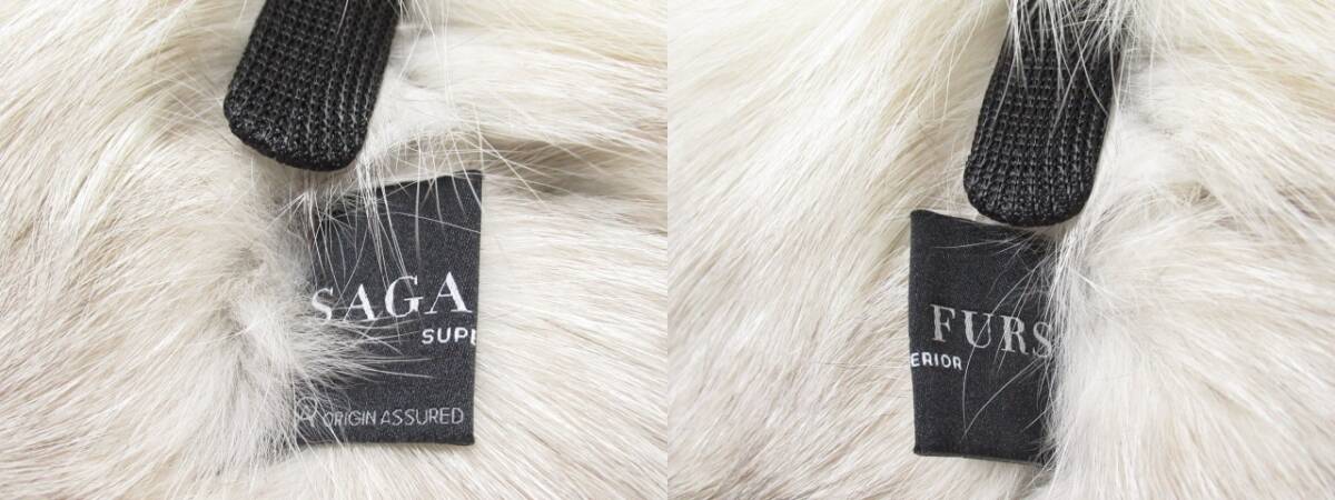 【美品】 SAGA FURS フォックス マフラー ショール リアルファー 毛皮_画像5