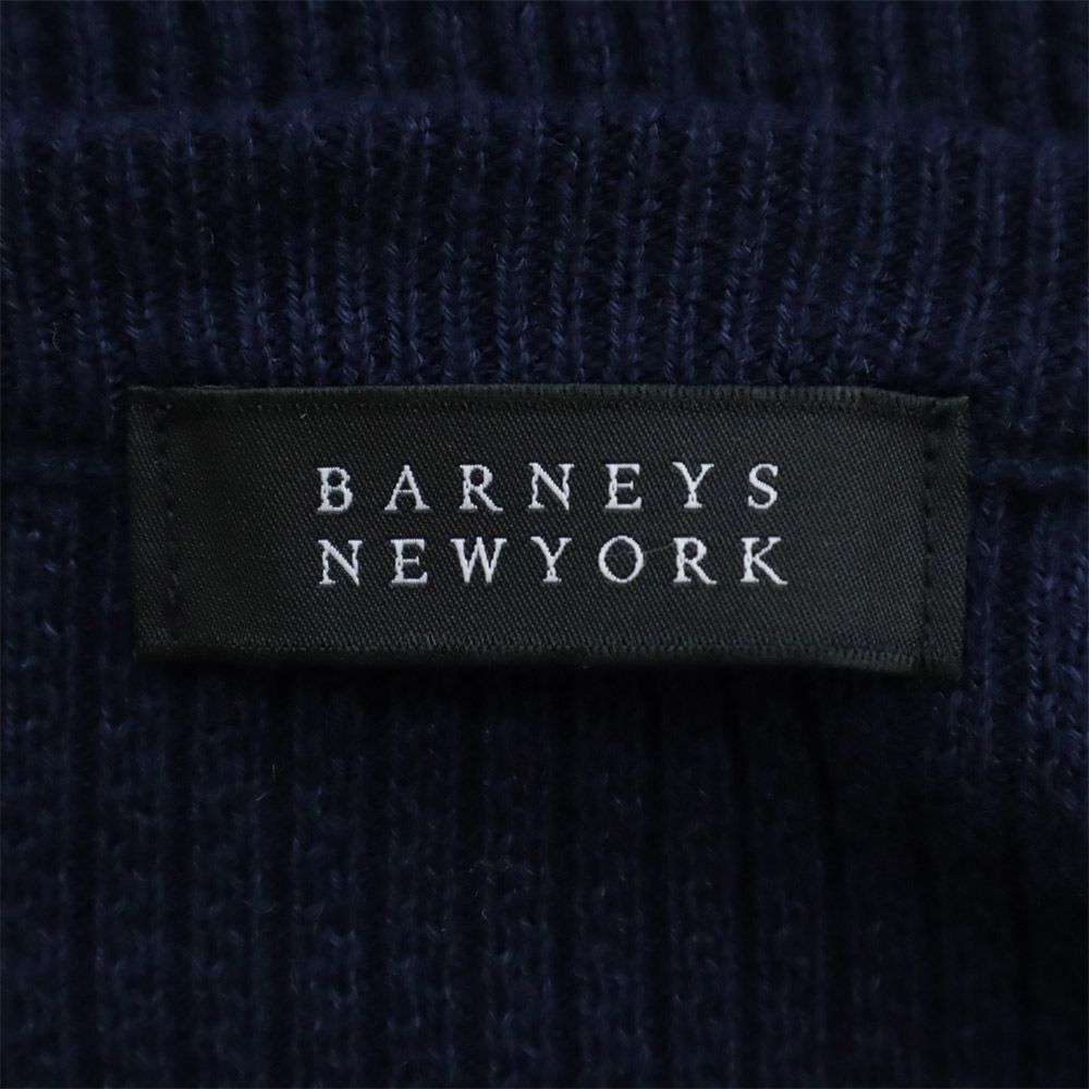 バーニーズニューヨーク ストライプ 長袖 セーター 38 ネイビー BARNEYS NEWYORK ニット レディース 240301_画像7