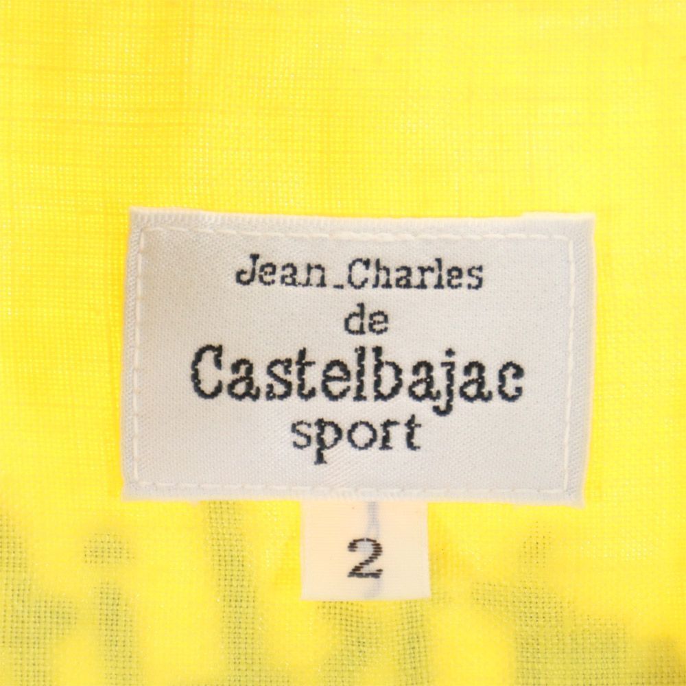 カステルバジャック sport 半袖 リネン オープンカラー シャツ 2 イエロー系 JC de CASTELBAJAC メンズ 240316の画像7