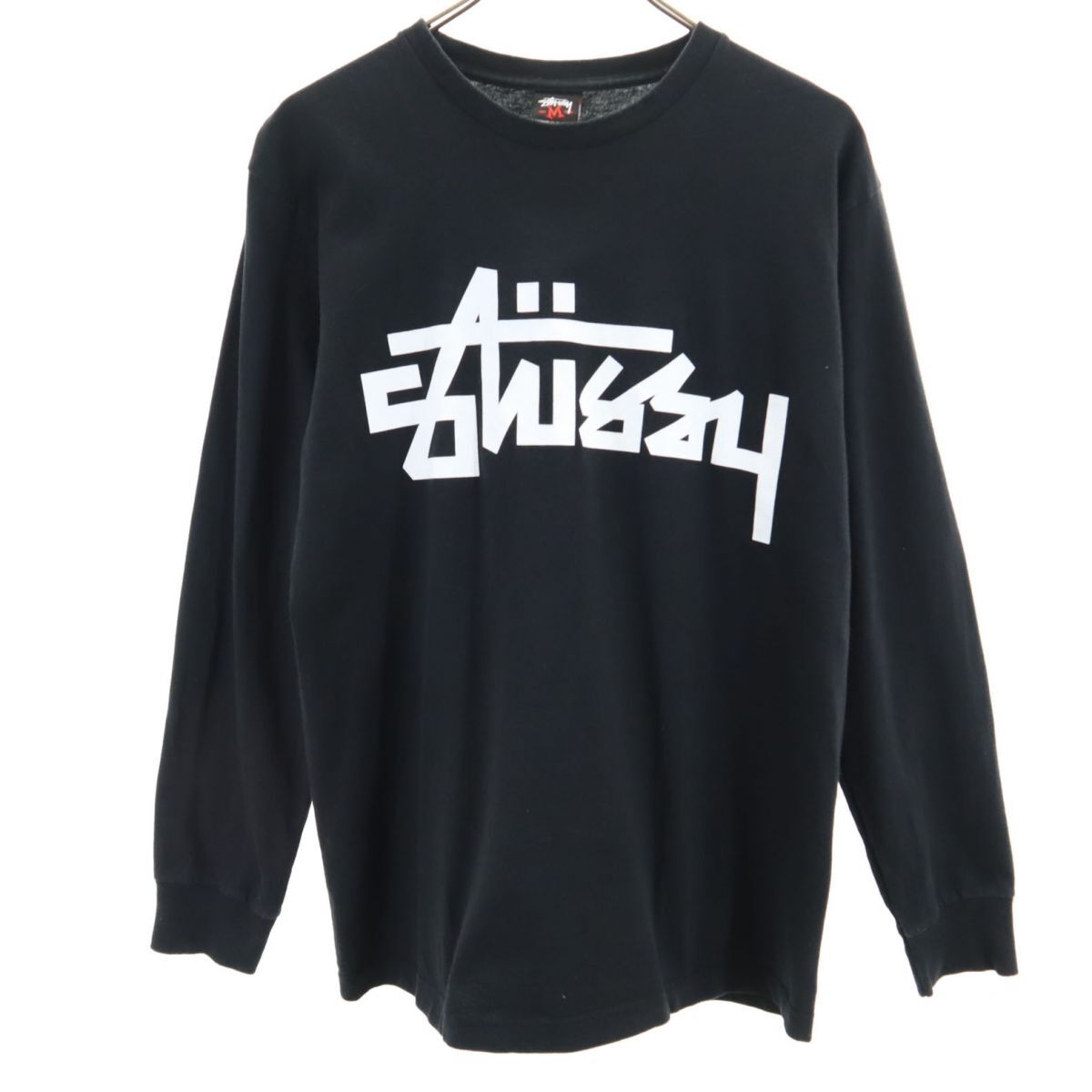 ステューシー 長袖 Tシャツ M ブラック STUSSY ロンT メンズ 240320_ステューシー 長袖 Tシャツ M ブ 正面