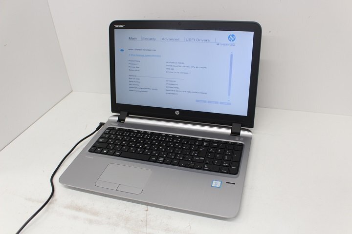 現状 ProBook 450 G3 第6世代 Core i3 6100U /4GB/15.6インチ/Wi-Fi/USB3.0/HDMI端子/Win8モデル☆_画像3