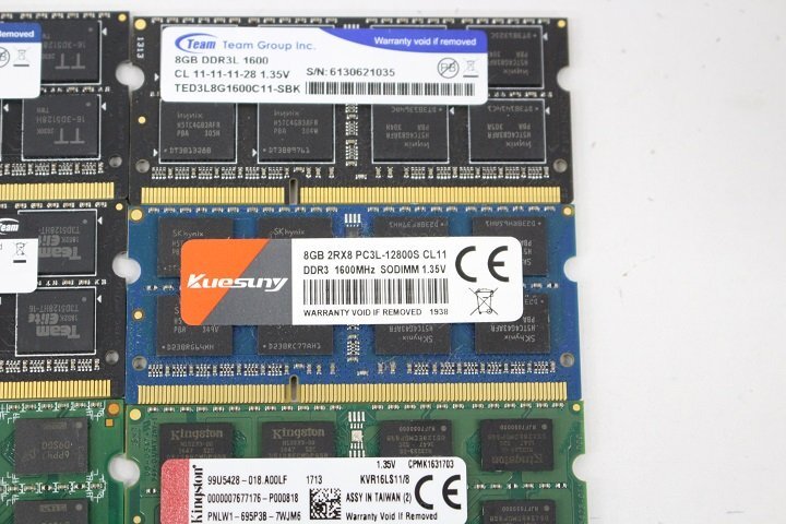 メーカーいろいろ ノート用 DDR3 8GB 6枚セット 計48GB メモリ☆_画像2