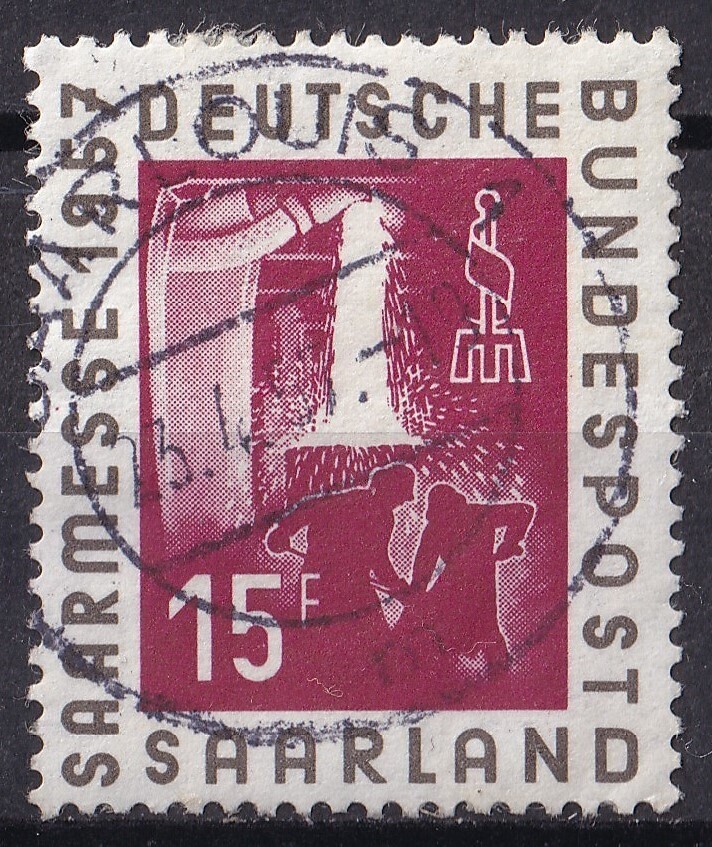 1957年ザールラント州 サームフェア 15Frの画像1