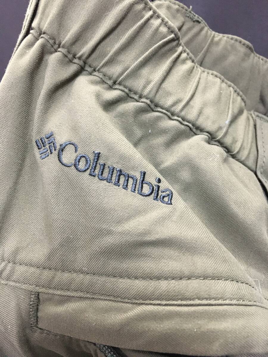 EY-022 コロンビア Columbia Sports サンダンス インスレーテッド防寒 ロングパンツ XL 旧品番 オリーブ ナイロンパンツ PM8779 古着_画像3