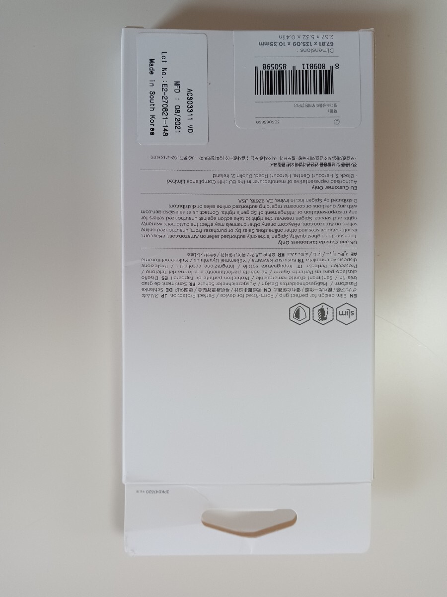 Spigen iPhone13Miniケース 透明 耐衝撃 米軍MIL規格取得 TPUカバー 厚さ1.5ｍｍ 超薄型 超軽量 黄変抑制 ワイヤレス充電対応 _画像2