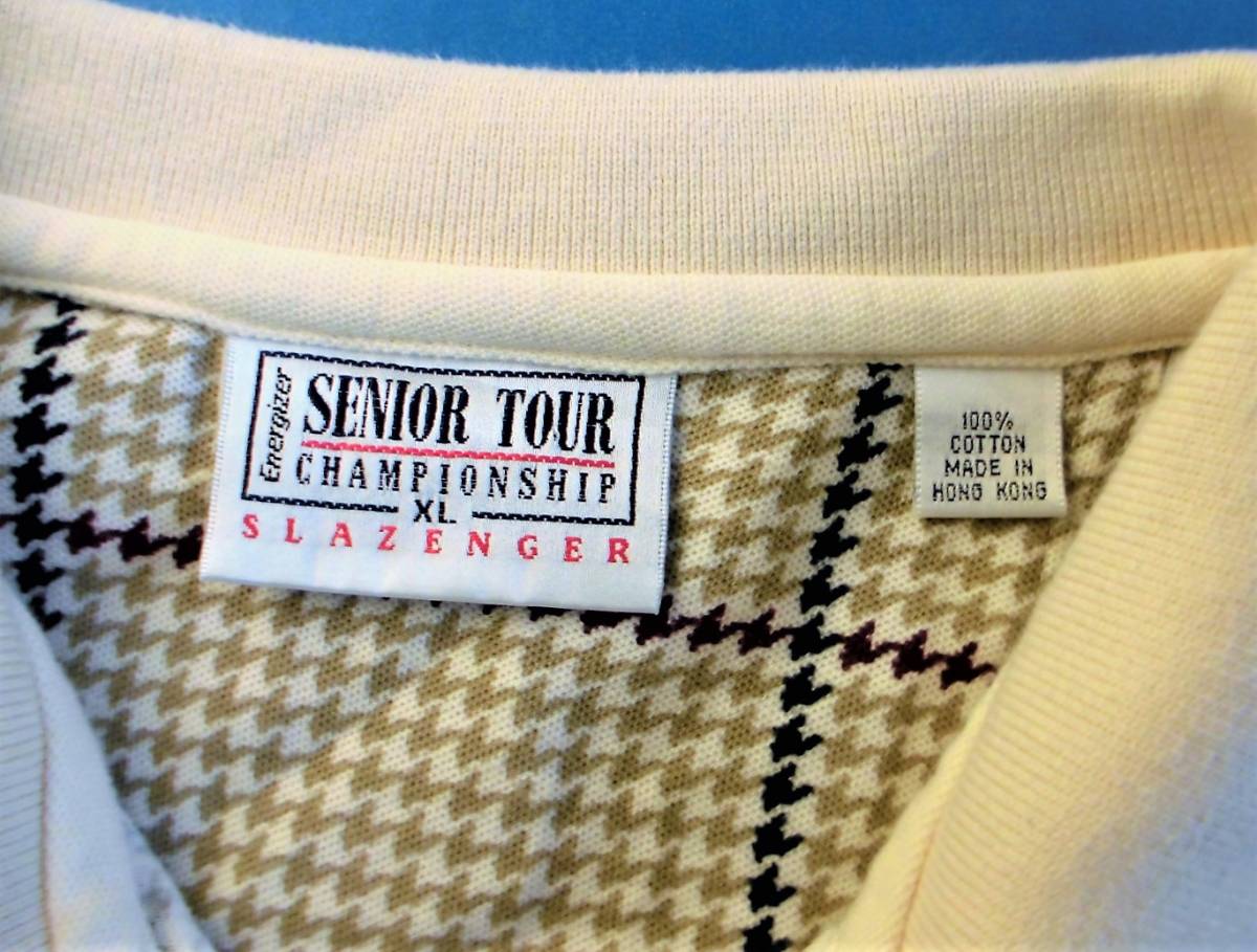 [ быстрое решение Vintage ] рис Golf sinia Tour Energizer SENIOR TOUR CHAMPIONSHIP рубашка-поло с коротким рукавом / Британия старый магазин Slazenger / мужской XL/ прекрасный товар 