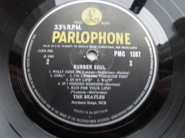 ビートルズ☆RUBBER SOUL 英国Y&B MONO PMC1267・BEATLES FOR SALE 英国Y&B MONO PMC1240 RECORD ONLYの画像5