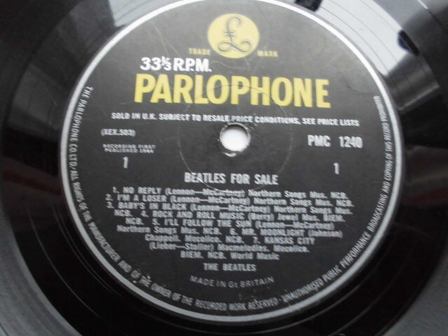 ビートルズ☆RUBBER SOUL 英国Y&B MONO PMC1267・BEATLES FOR SALE 英国Y&B MONO PMC1240 RECORD ONLYの画像7