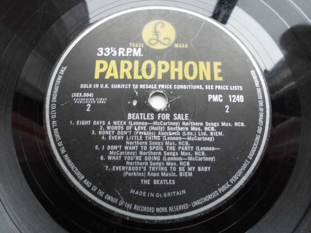 ビートルズ☆RUBBER SOUL 英国Y&B MONO PMC1267・BEATLES FOR SALE 英国Y&B MONO PMC1240 RECORD ONLYの画像9