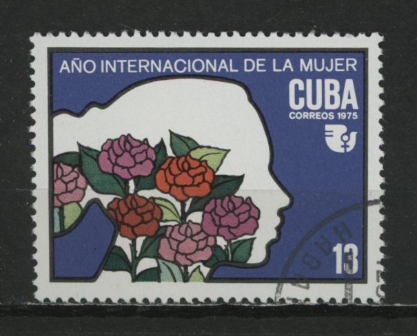 ∞キューバ　1975年　国際婦人年　SC#1954　使用済　1種完_画像1