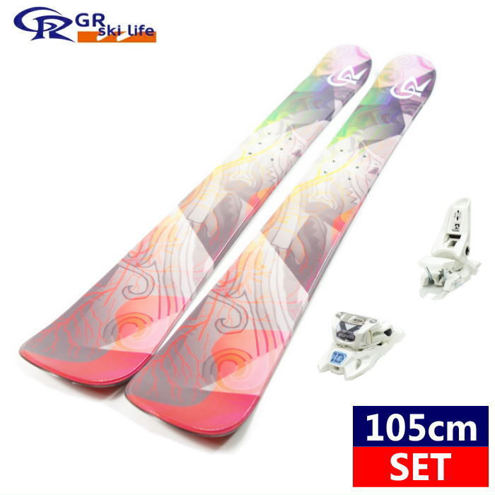 [105cm/105mm幅]GR Ski life OverDose+SQUIRE 11 ID スキー＋ビンディングセット ショートスキー ファンスキー スキーボード