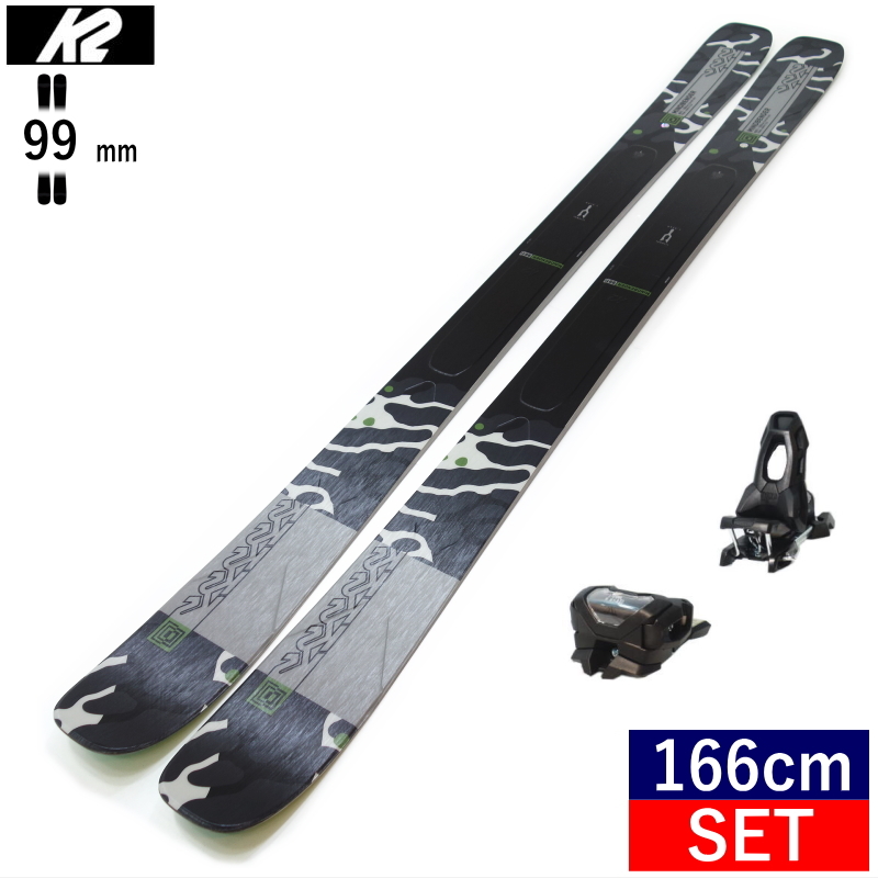セミファットスキーセット K2 MINDBENDER 99TI+ATTACK 11 GW スキー＋ビンディングセット カービング [166cm/99mm幅] 23-24