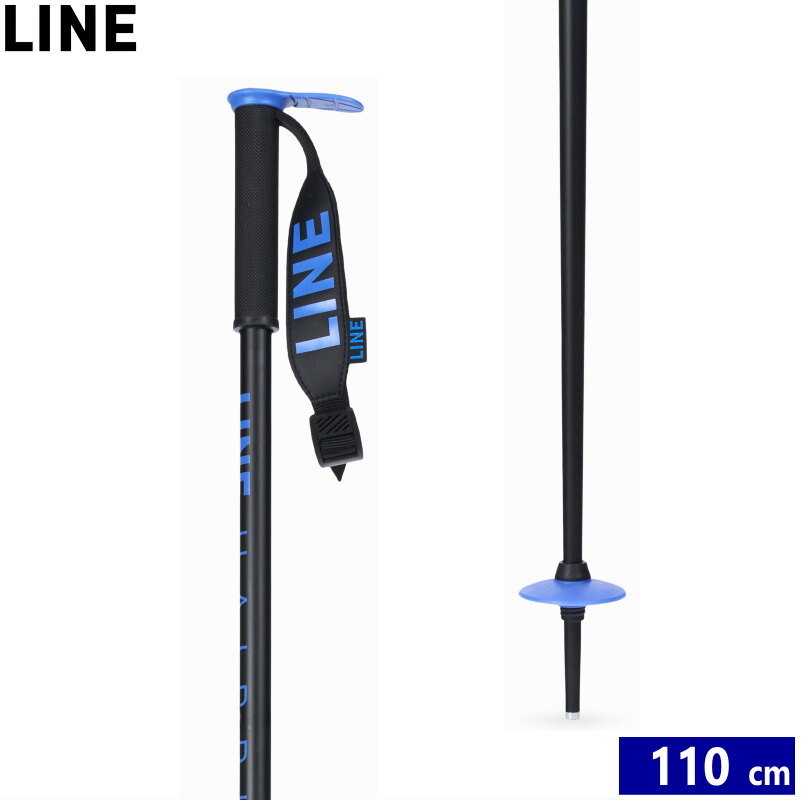 スキーポール 24 LINE HAIRPIN カラー:BLACK DARKBLUE[110cm] ライン ヘアピン スキー ストック 23-24 日本正規品_画像1