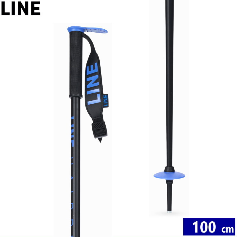 スキーポール 24 LINE HAIRPIN カラー:BLACK DARKBLUE[100cm] ライン ヘアピン スキー ストック 23-24 日本正規品_画像1