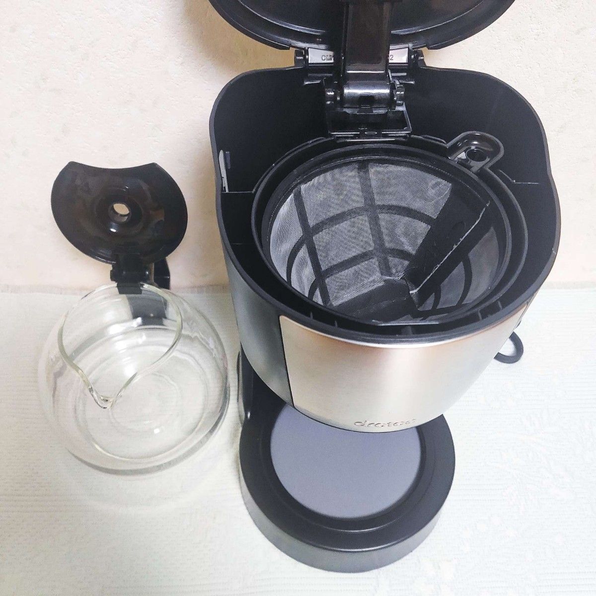 コーヒーメーカー dretec ドリテック Relacafe リラカフェ 黒 ブラック 自動 ドリップ 保温 耐熱ガラスポット