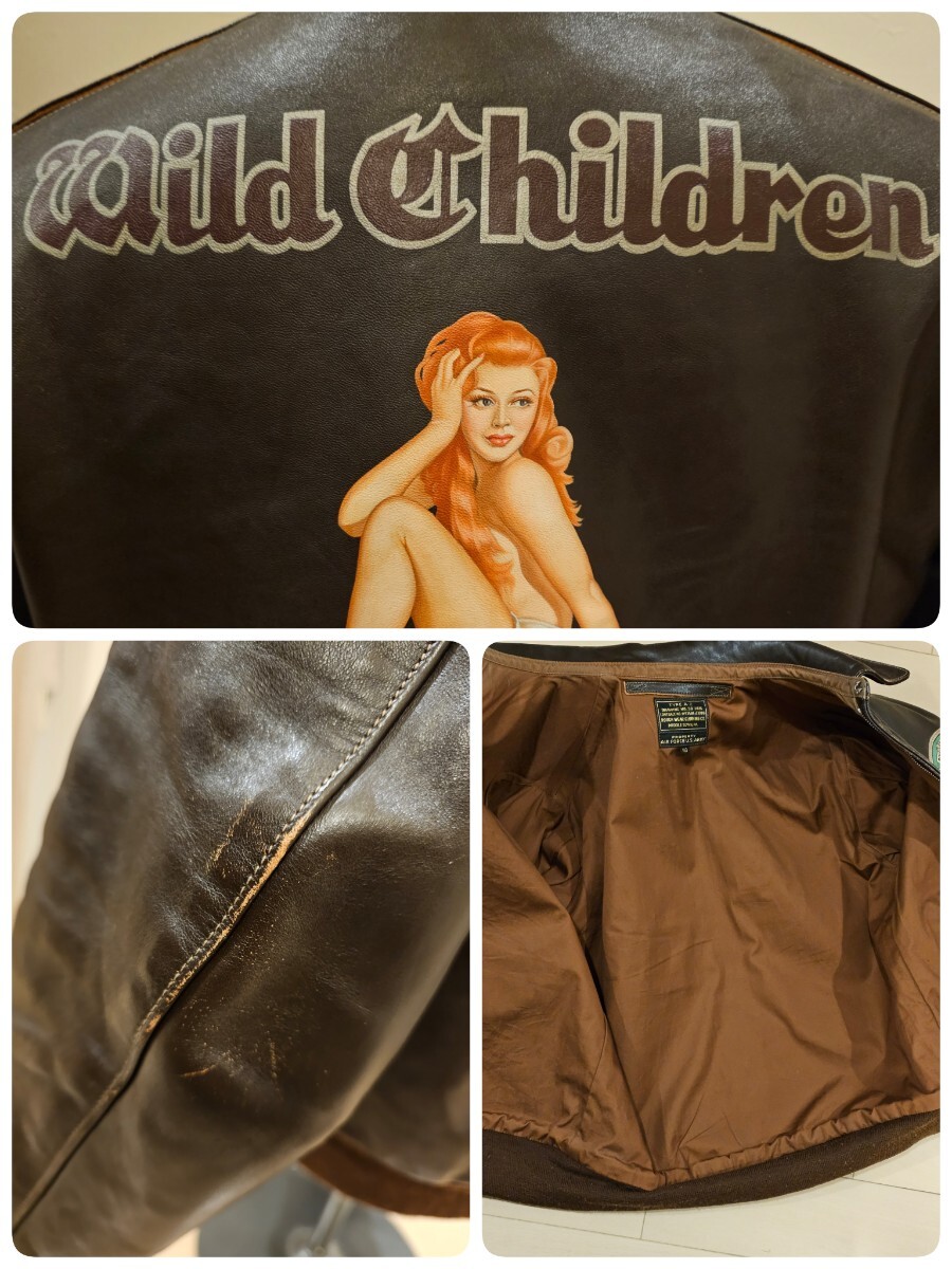 The REAL McCOYS リアルマッコイズ TYPE A-2 / ワイルドチルドレン WILD CHILDRENMJ14102 40 希少 直営店購入品 限定商品 の画像8