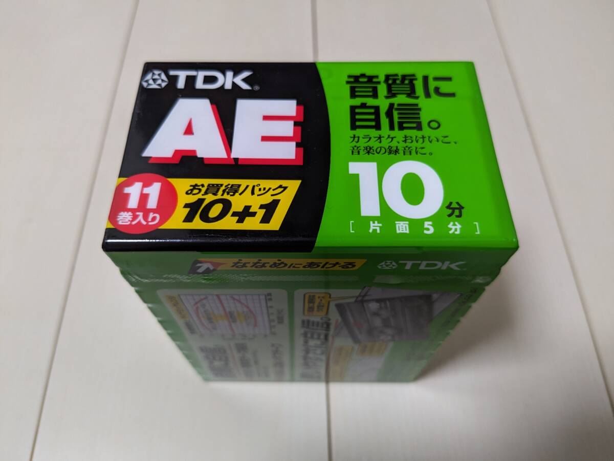 ★未使用品☆TDK カセットテープ ノーマルポジション AE 10分 AE-10X11G 11本組 昭和レトロ カラオケ/録音/音楽/おけいこ 土日祝も発送可_AE 10分 AE-10X11G 11本組