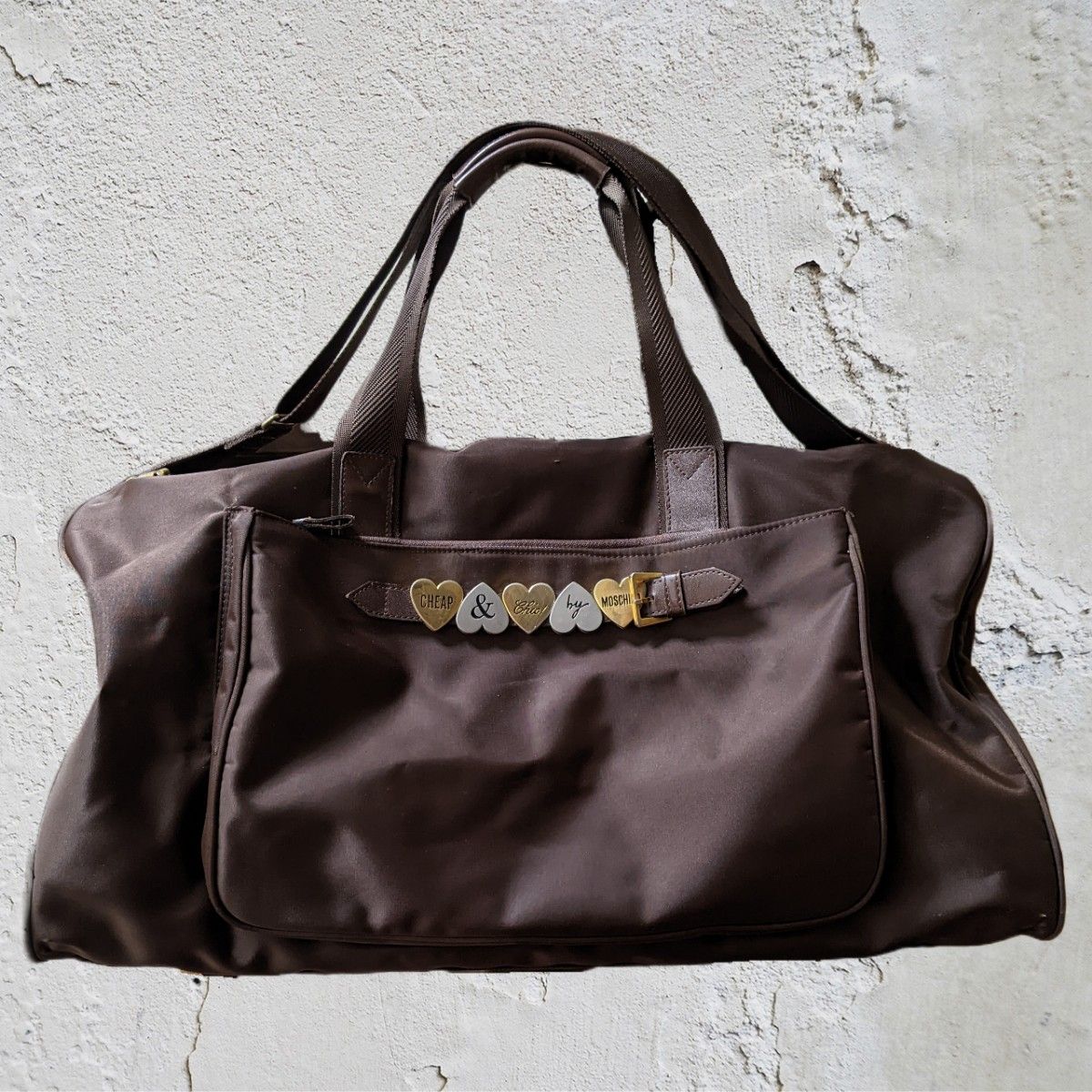 MOSCHINO CHEAP&CHIC/ボストンバッグ/ダークブラウン/モスキーノ MOSCHINO CHEAP&CHIC/ボストンバッグ/ダークブラウン/モスキーノ