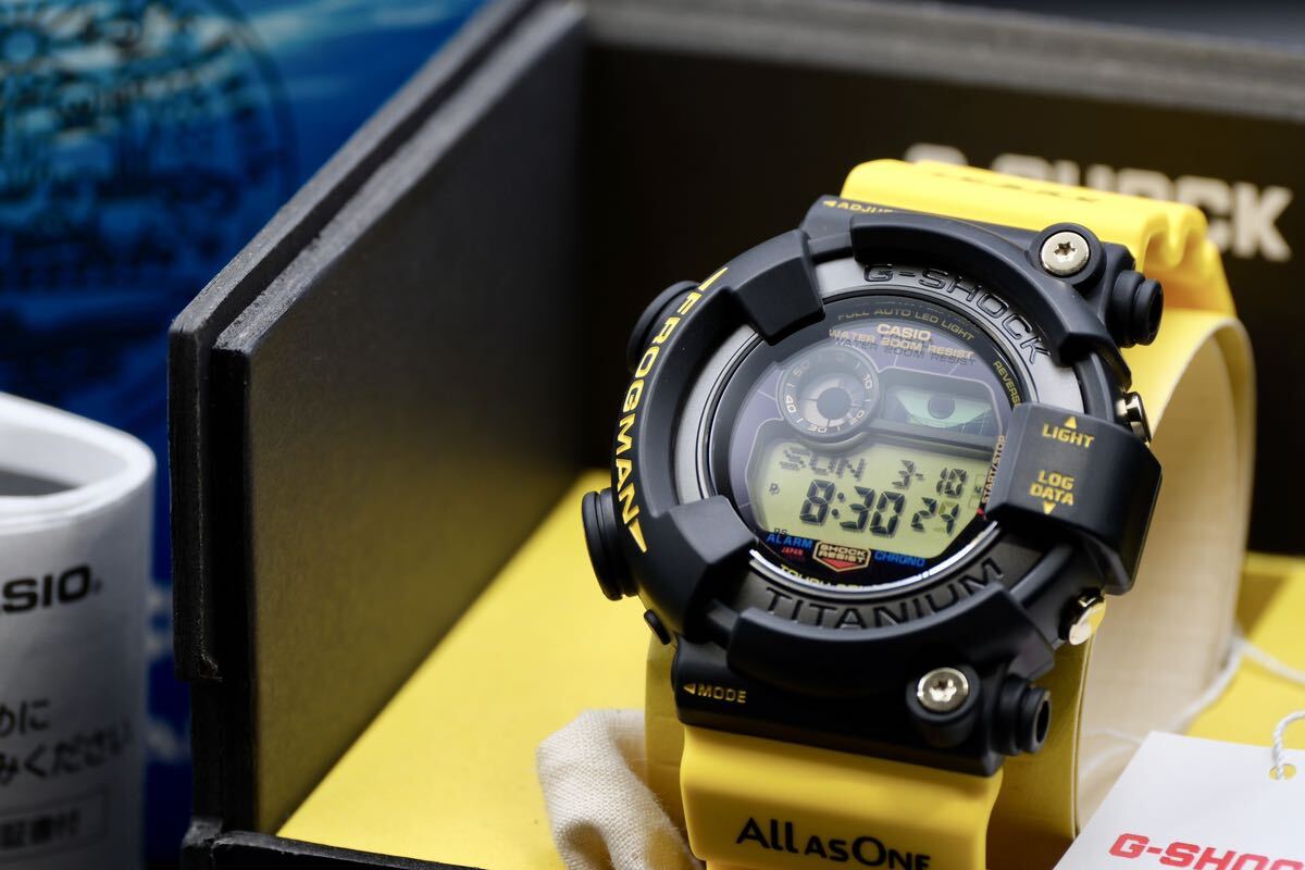 【新品、未使用】★新品未使用 CASIO G-SHOCK フロッグマン イルカクジラ イルクジ タフソーラー 腕時計 GW-8200K-9JR ブラック イエロー _画像1