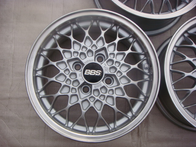 希少 ハブ65㎜以上 BBS 14インチ 4穴 100 OFF＋40 5.5J 4本セット アルミホイール センターキャップ ブラック＆シルバーの画像5