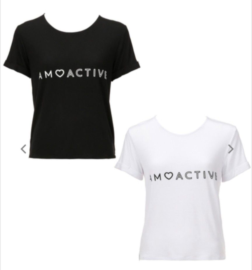 2色セット！新品 Мサイズ スポーツ 普段着 乾きやすい Tシャツ 半袖 半袖Tシャツ アモスタイル ACTIVE カットソー