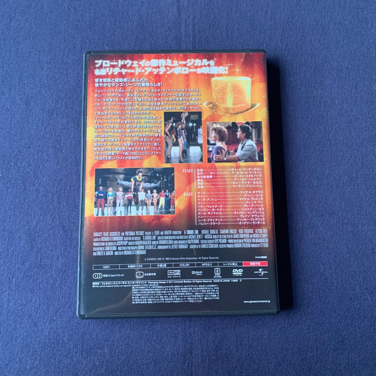 【セル】 DVD『コーラスライン』 マイケル・ダグラス アリソン・リード マイケル・ブレビンス テレンス・マン グレッグ・バージの画像2