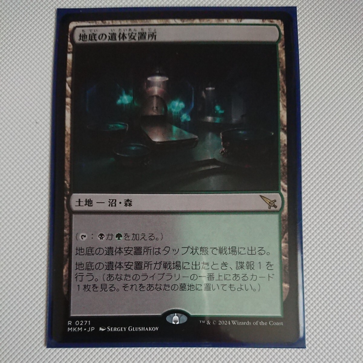 定形郵便で送料無料 MtG カルロフ邸殺人事件 地底の遺体安置所 レア 日本語 通常版 1枚 即決の画像1